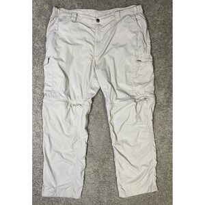 Columbia Mens Convertible Pants Size 42 x 32 Omni-Shade Hiking Biege Adult Nylon